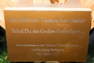 Inschrift des Kreuzes der Ortsvereine