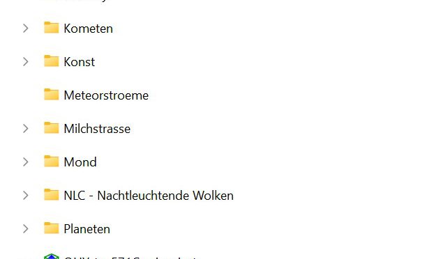 Dateiorganisation von Astrofotos