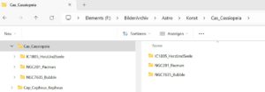 Verzeichnis des Sternbildes "Cas_Cassiopeia"
