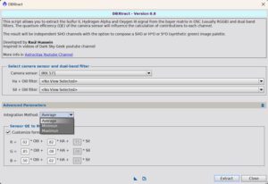 Dialog der DBXtract-Version 0.8